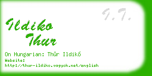 ildiko thur business card